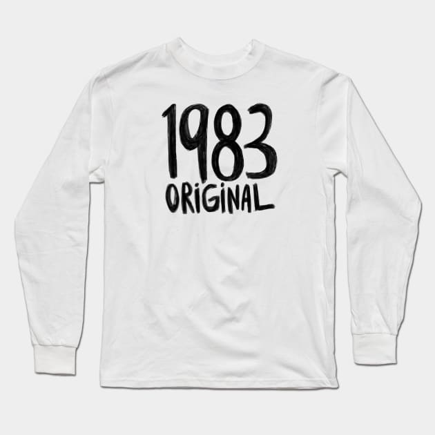 1983 birthday, born in 1983 Long Sleeve T-Shirt by badlydrawnbabe